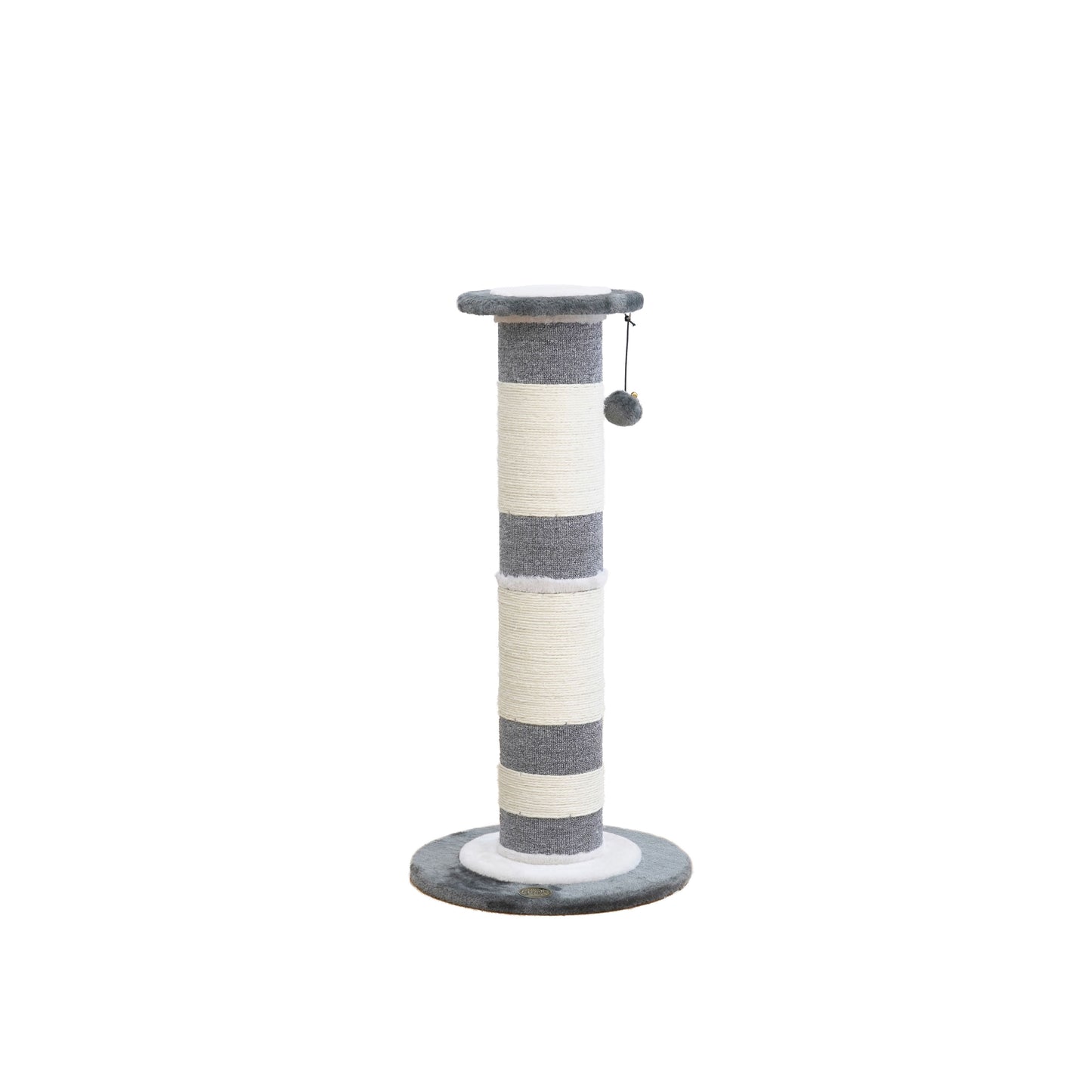 Bud'z Griffoir En Sisal Et Tapis Gris - Large 39x39x81cm