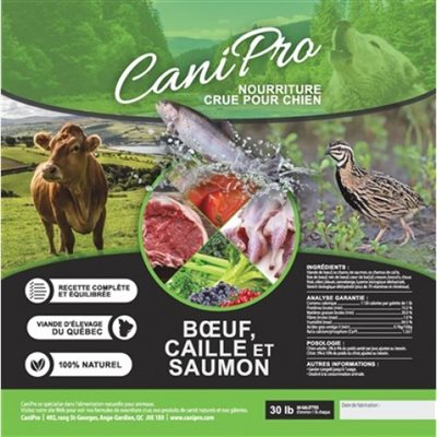 Canipro Boeuf, Caille & Saumon 30Lbs