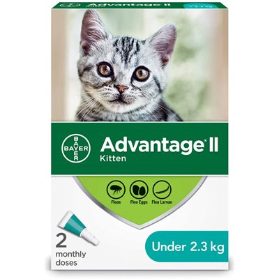 Advantage II Chaton Moins De 2.3Kg, 2 tubes