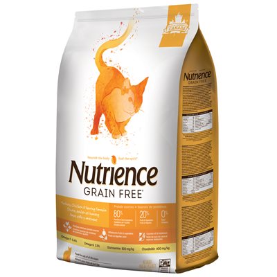Nutrience Sans Grain Chat Dinde, Poulet Et Saumon 5Kg