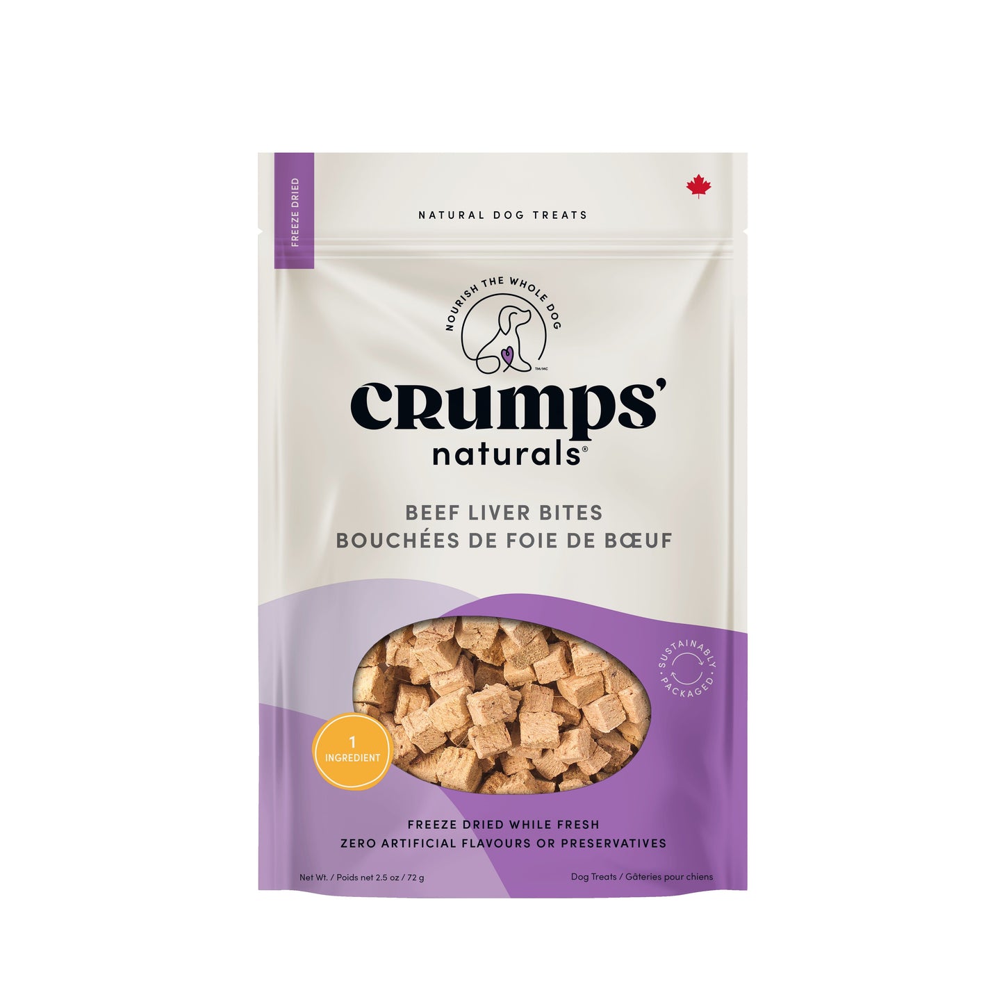Crumps' Naturals Gâteries Pour Chien, Bouchées De Foie De Boeuf 72g