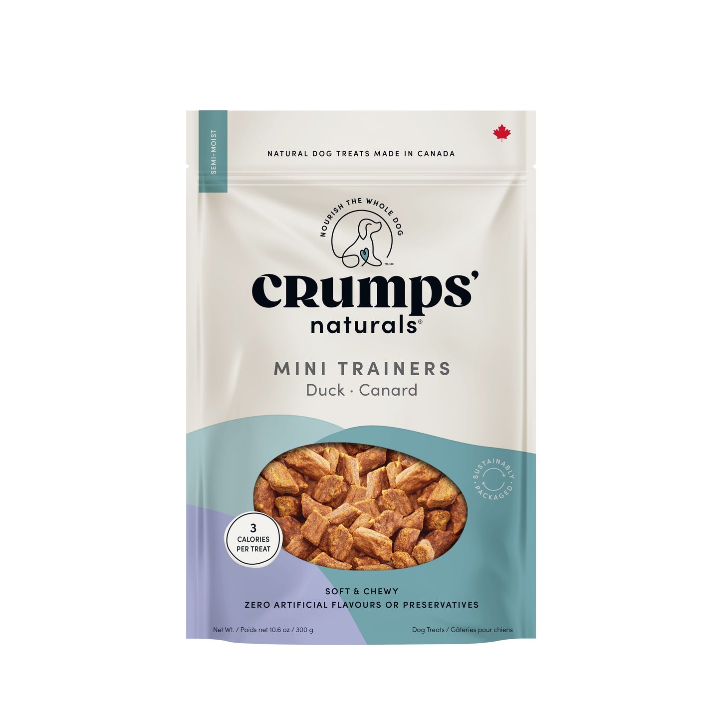 Crumps' Naturals, Mini-bouchées D'entraînement Pour Chien, Semi-humides Au Canard