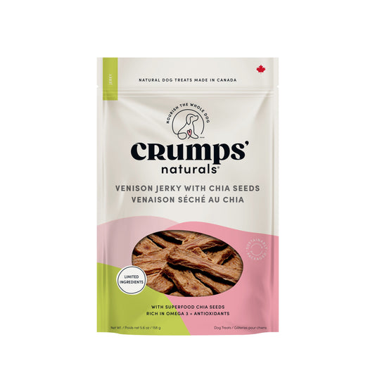 Crumps' Naturals Gâteries Pour Chien, Venaison Séché Au Chia 158g