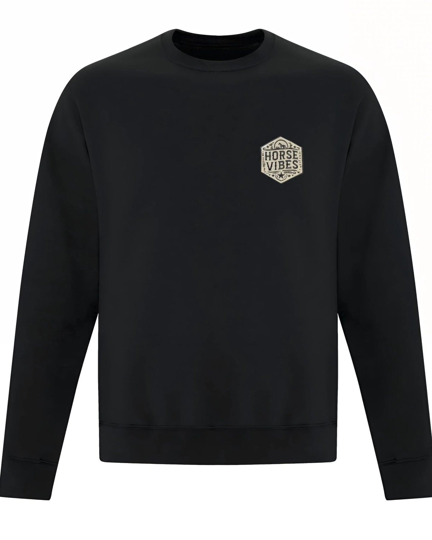Horse Vibes Crewneck Stars brodé - NOIR