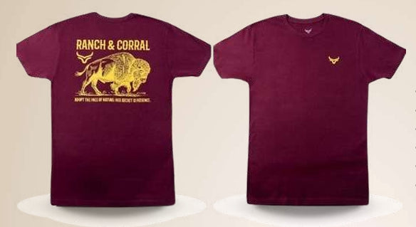 Ranch & Corral t-shirt bourgonne