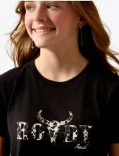 YTH Ariat Rowdy Cow Skull T-Shirt