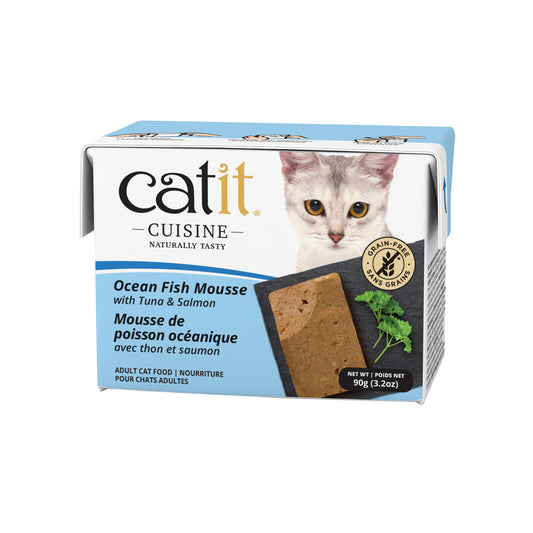 Catit Cuisine, Mousse de poisson océanique avec thon et saumon, 90 g