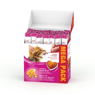 Catit Creamy Régals crémeux, Poulet et crevette, paquet de 50