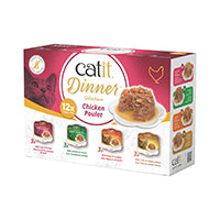 Repas Catit, Assortiment au poulet, 12 x 75 g (2,65 oz)