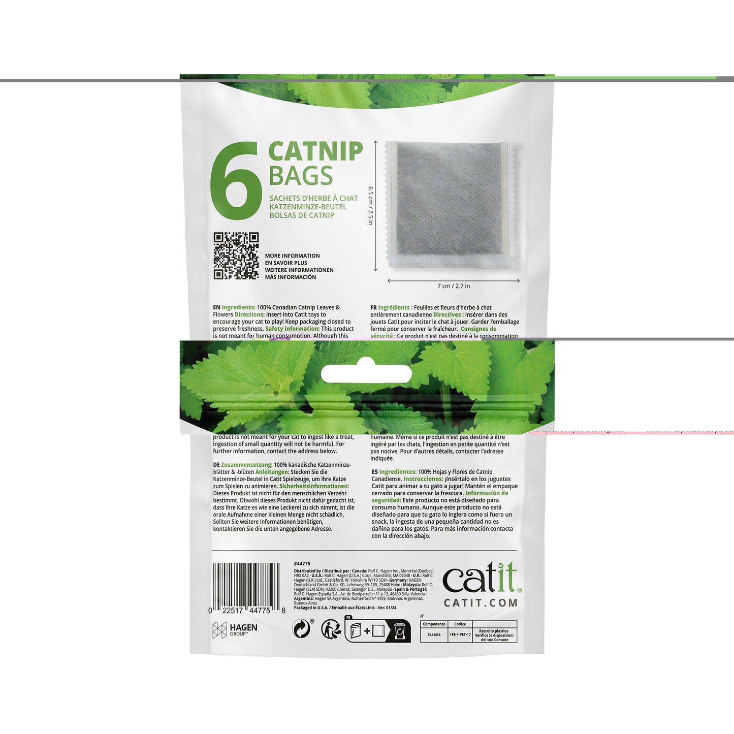 Sachets d’herbe à chat Catit - paquet de 6