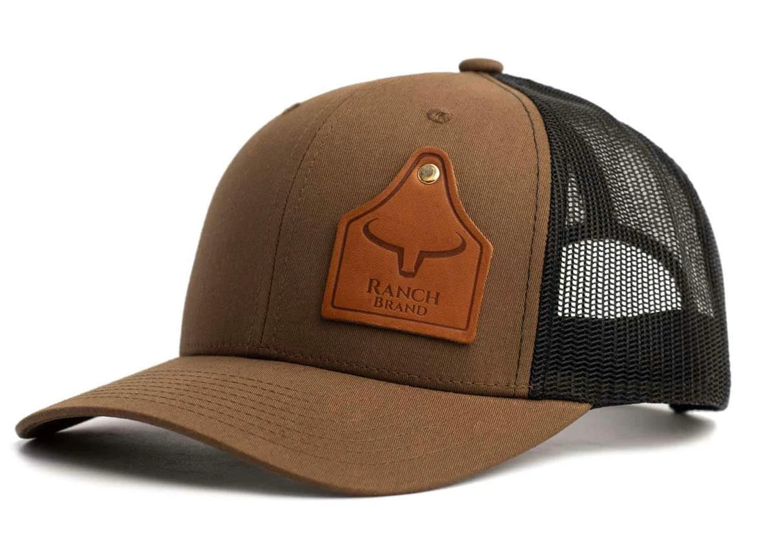 Ranch Brand Casquette Cow Tag Mesh avec Patch de Cuir
