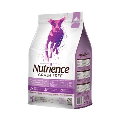 Nutrience Sans Grain Chien Porc, Agneau Et Venaison 2.5Kg