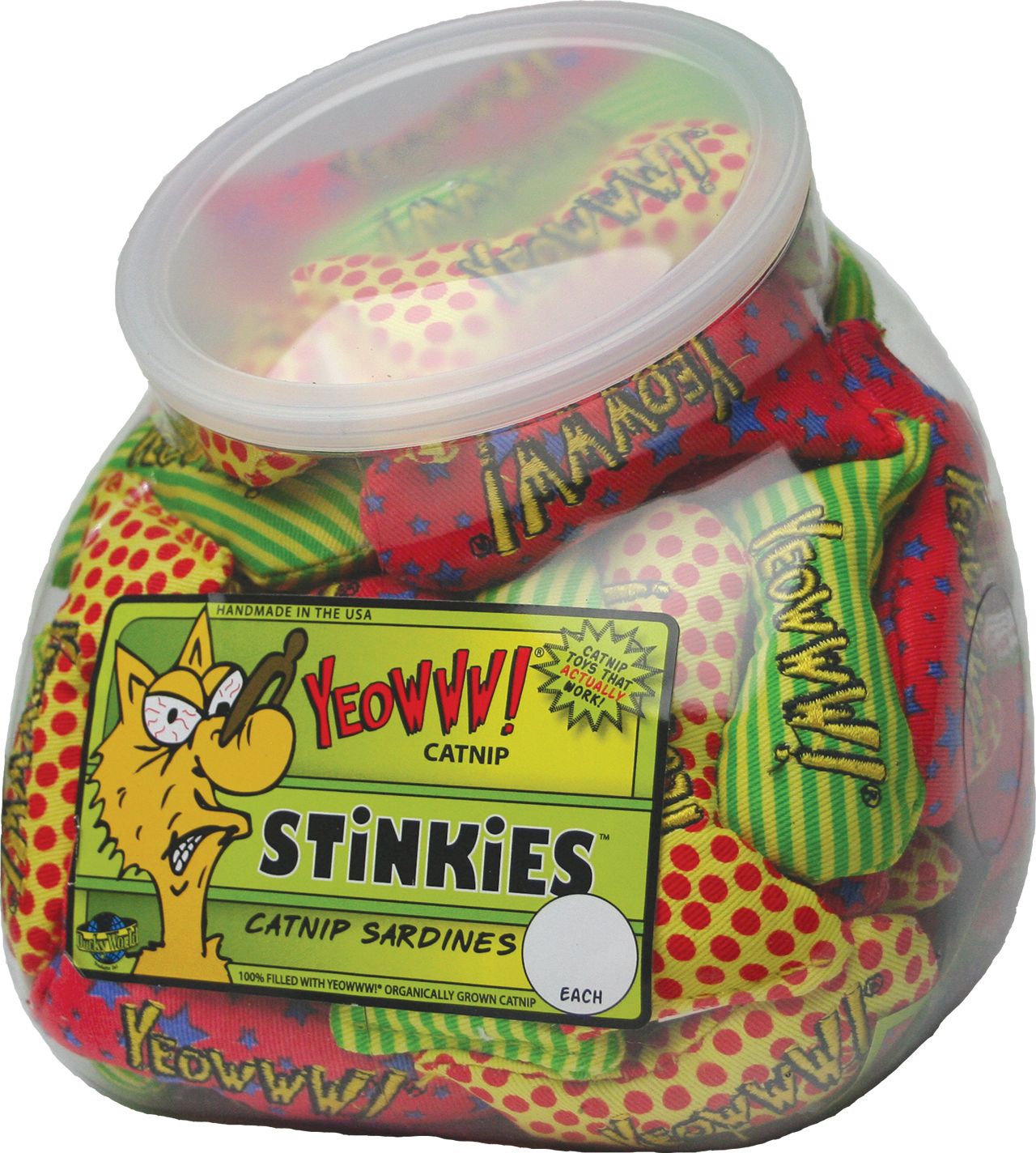 Ducky World Jouet D'herbe à Chat - 1 Sardines Assorties