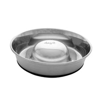 Bol anti-glouton antidérapant Dogit en acier inoxydable pour chiens