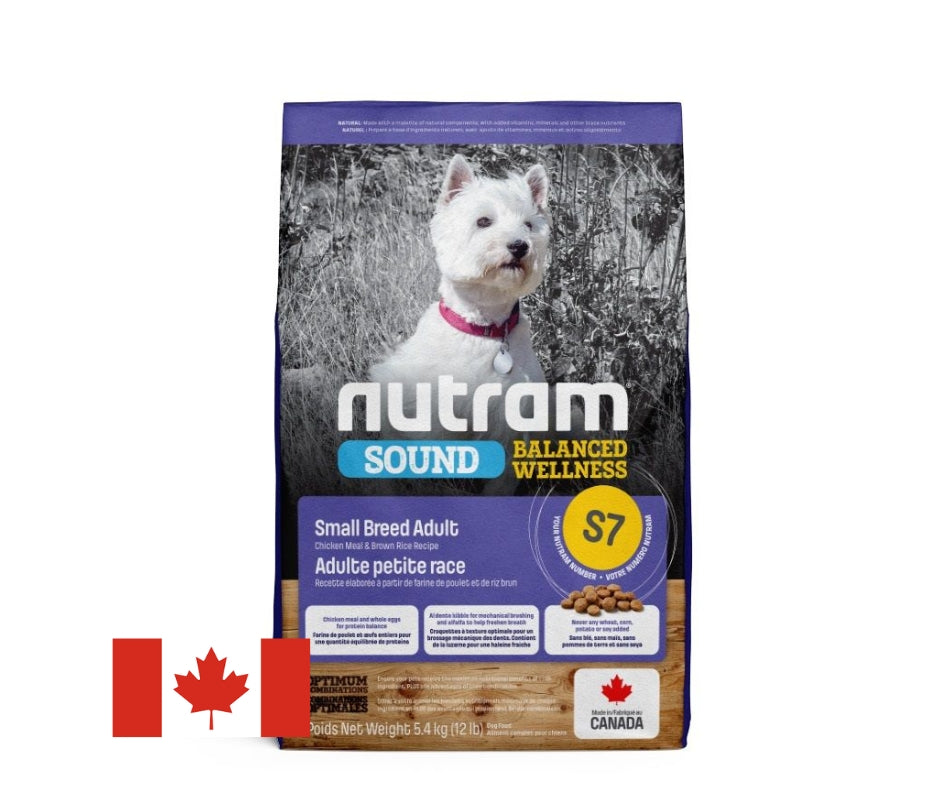 Nutram Sound (s7) Chien Petite Race Poulet Et Riz Brun 12lbs
