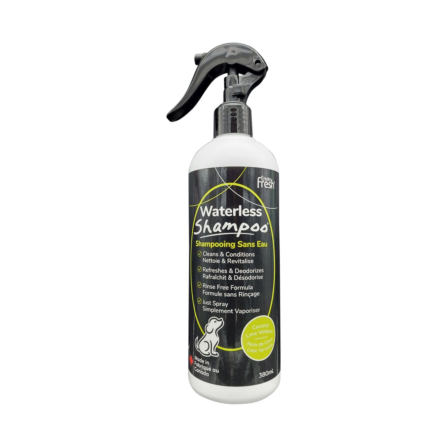 Envirofresh Shampoing Sec Pour Chien - Noix De Coco, Lime & Vervaine 380ml