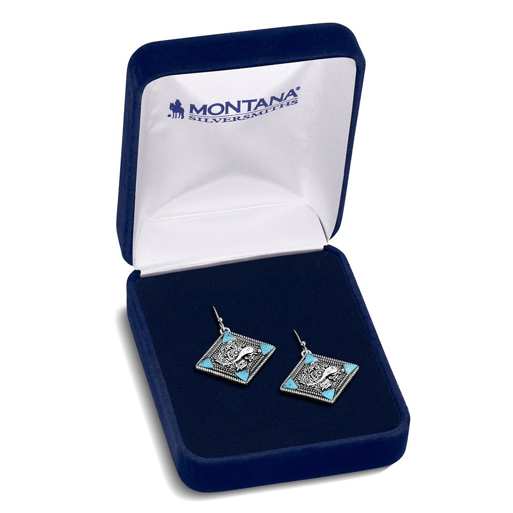 Montana Silversmiths Boucles d’oreilles Bluebell Charm Turquoise