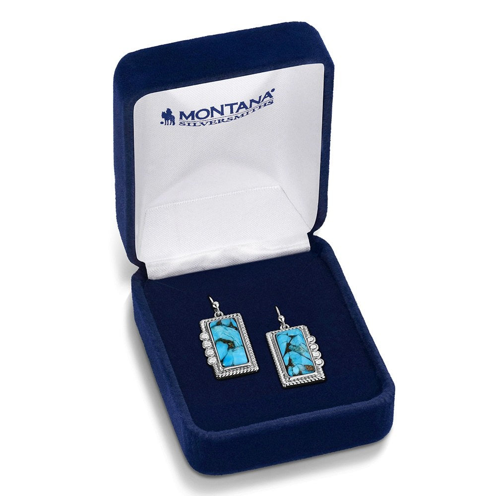 Montana Silversmiths Boucles d’oreilles turquoise Summer Rain