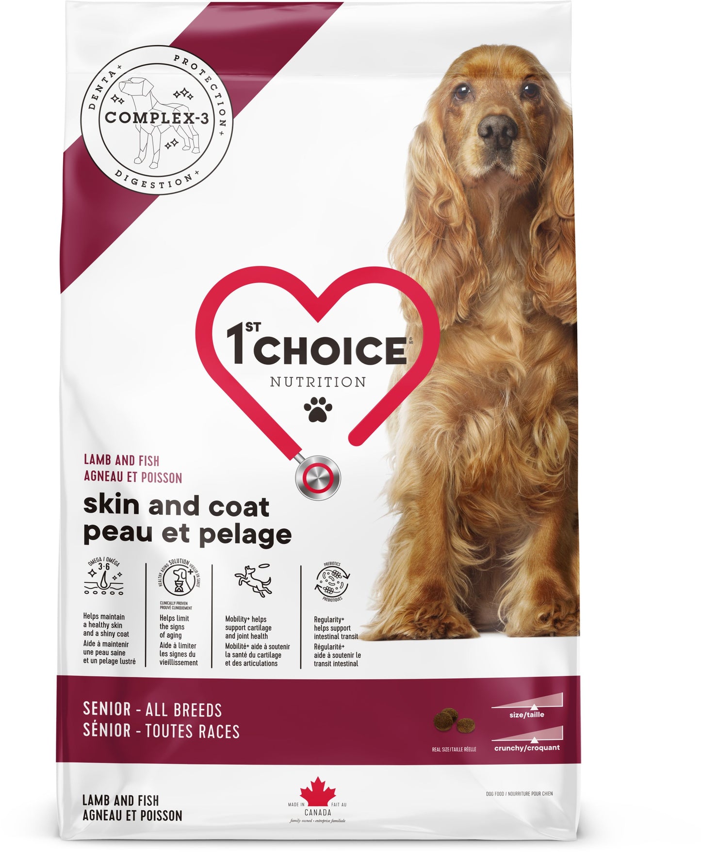 1st Choice Nourriture Pour Chien, Sénior, Toutes Races, Peau Et Pelage - Agneau 2kg