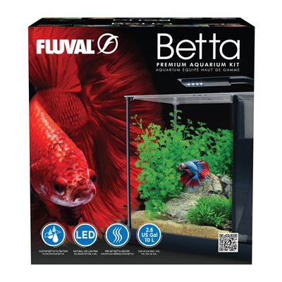 Fluval Betta Aquarium Équipé Haut De Gamme, 10 L (2,6 Gal)