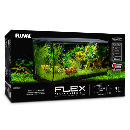 Aquarium équipé FLEX Fluval, noir, 123 L (32,5 gal US)