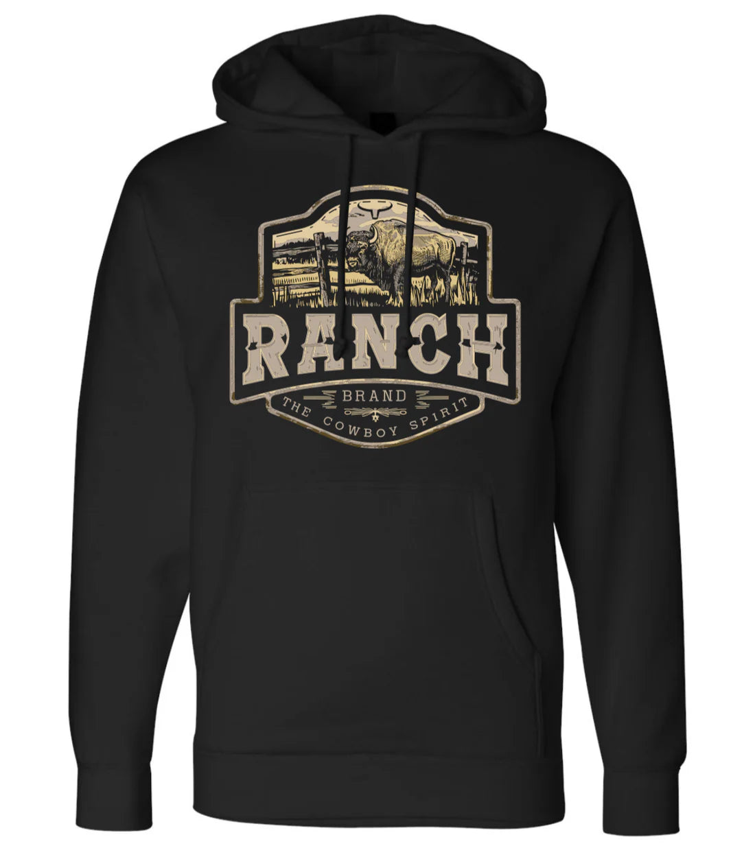 Ranch Brand Hoodie Unisexe Old West Noir