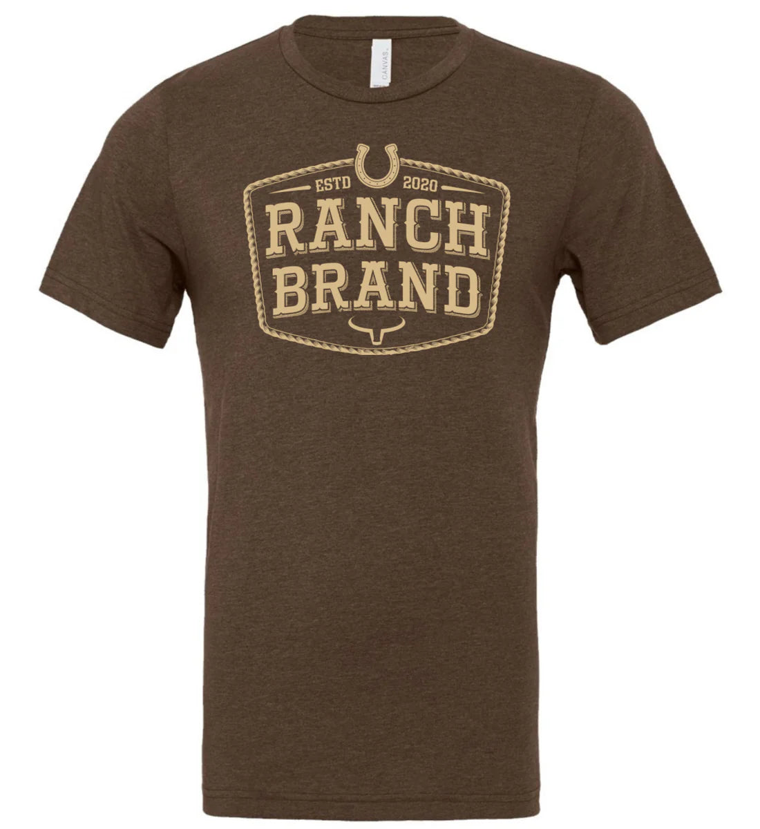 Ranch Brand T-Shirt Homme Horseshoe Brun