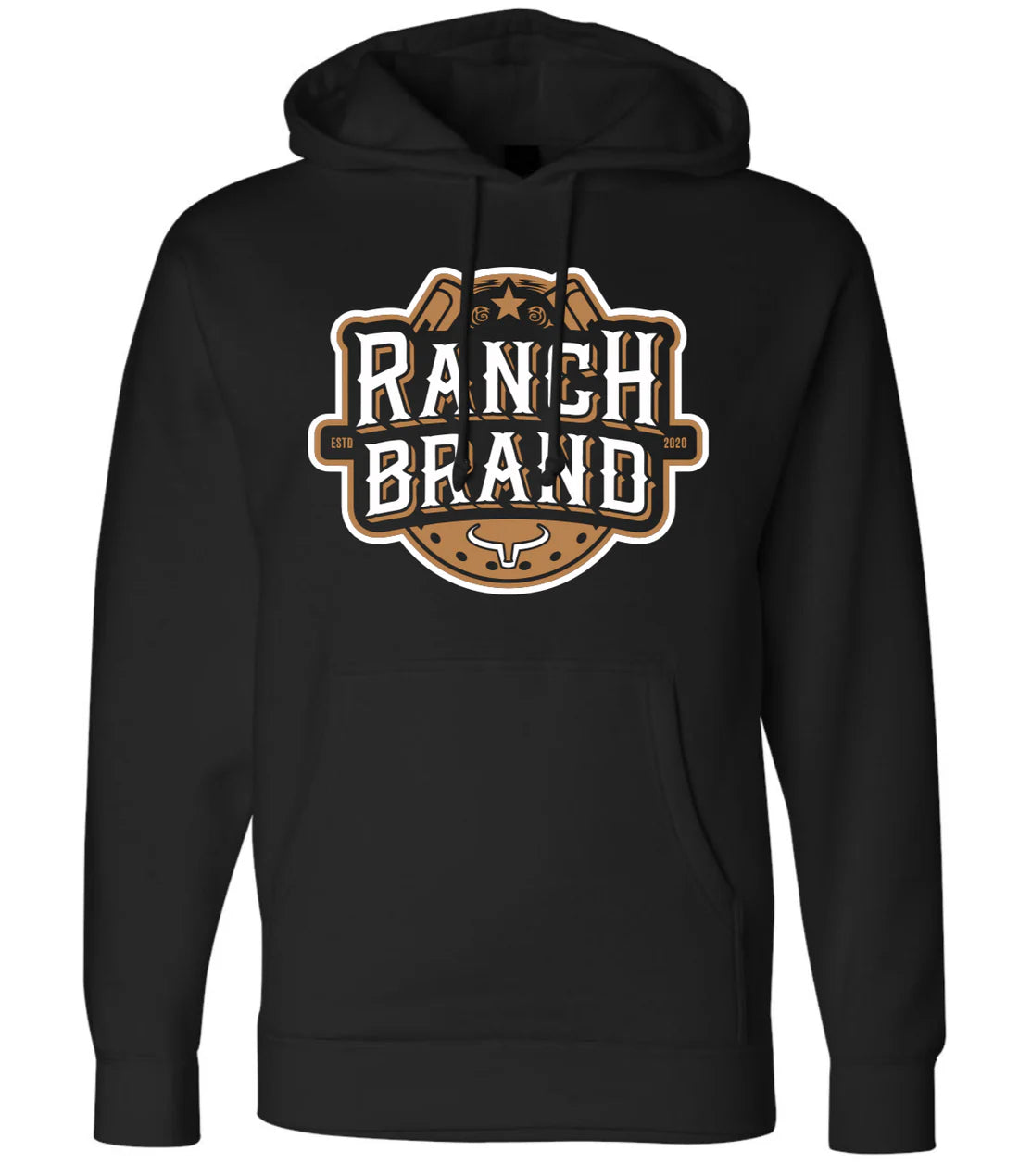 Ranch Brand Hoodie Unisexe Horseshoe 2 Noir