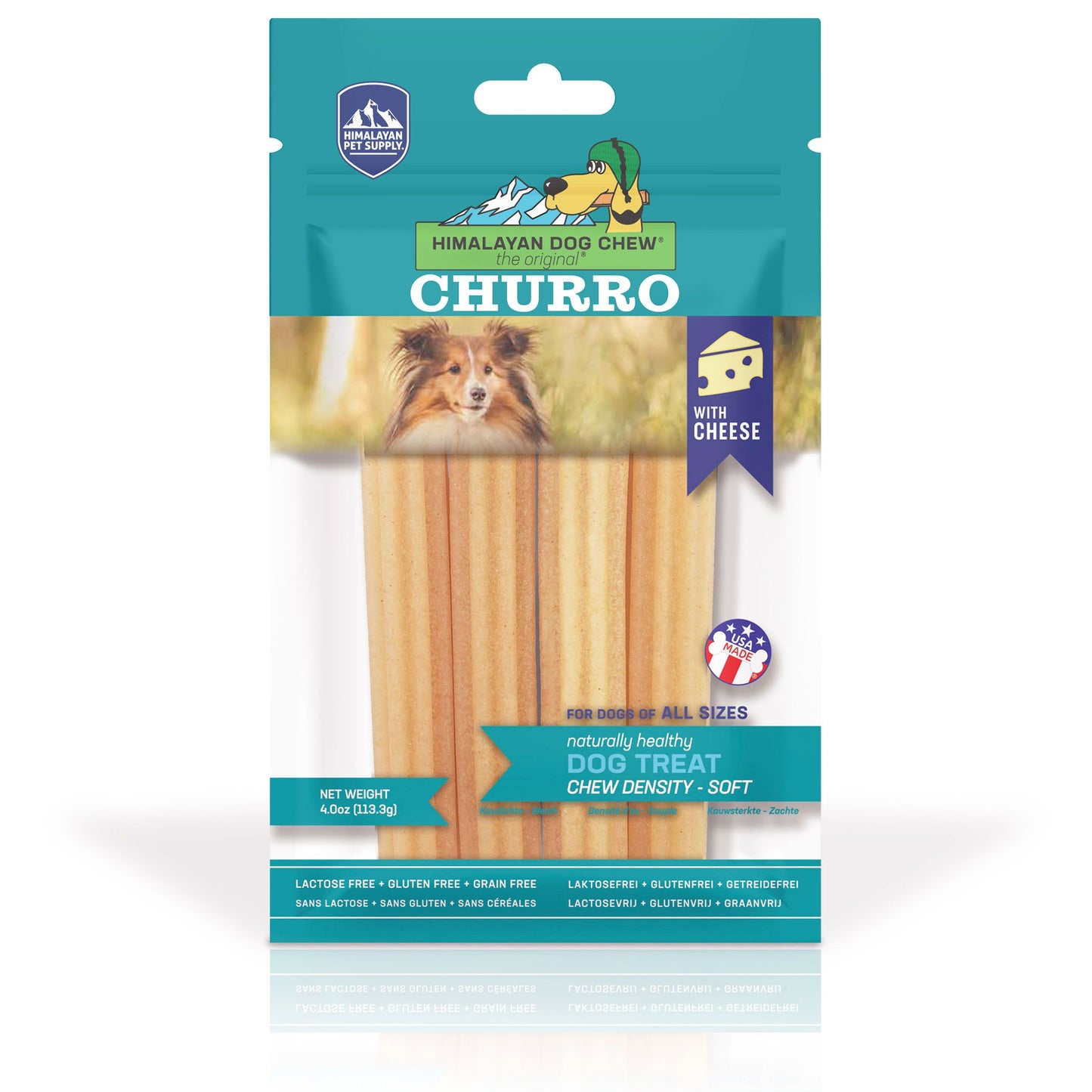 Himalayan Dog Chew, Churro - Gâteries Pour Chien, Fromage 4oz
