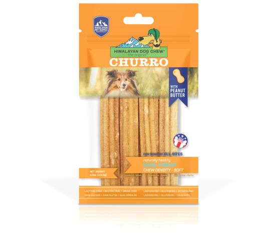 Himalayan Dog Chew, Churro - Gâteries Pour Chien, Beurre D'arachides 4oz