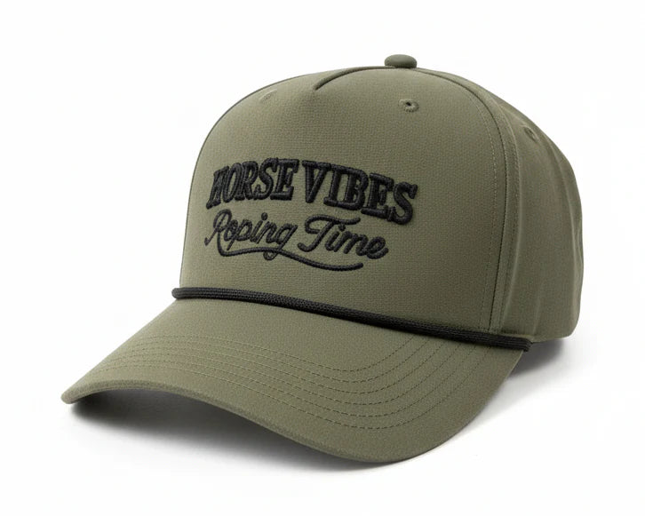 Horse Vibes Casquette Roping Time kaki avec corde