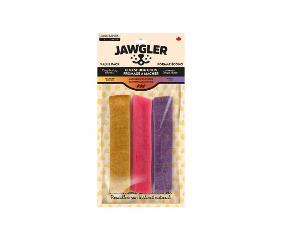 Jawgler Gâterie De Fromage à Mâcher - Saveurs Assorties, Paquet De 3 Unités