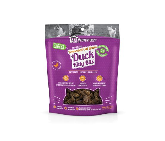 Jay's Kitty Bits, Gâteries Fermentées Pour Chat, Canard 60gr