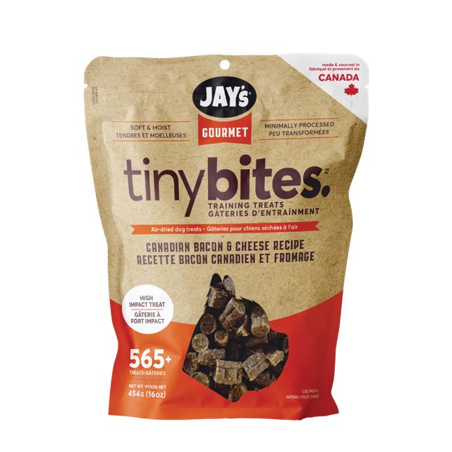 Jay's Gourmet, Tiny Bites, Gâteries Pour Chien, Bacon Canadien Et Fromage