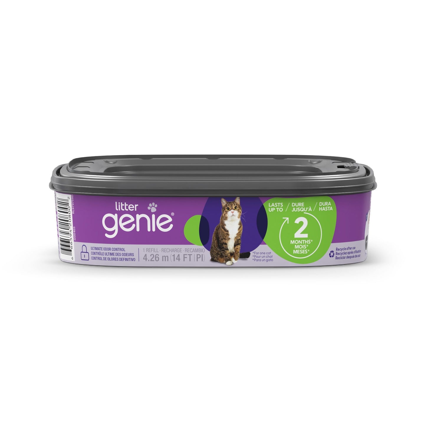 Litter Genie - Recharge Pour Poubelle Litter Genie, Dure Jusqu'à 2 Mois