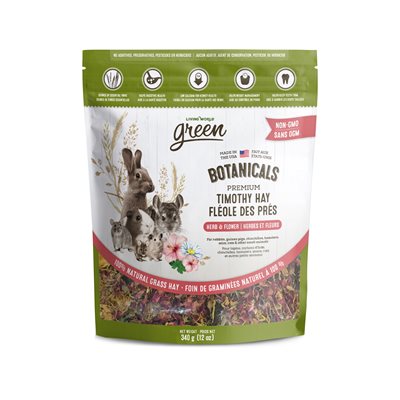 Fléole des prés Botanicals Living World Green de qualité supérieure, Herbes et fleurs, 680 g (24 oz)