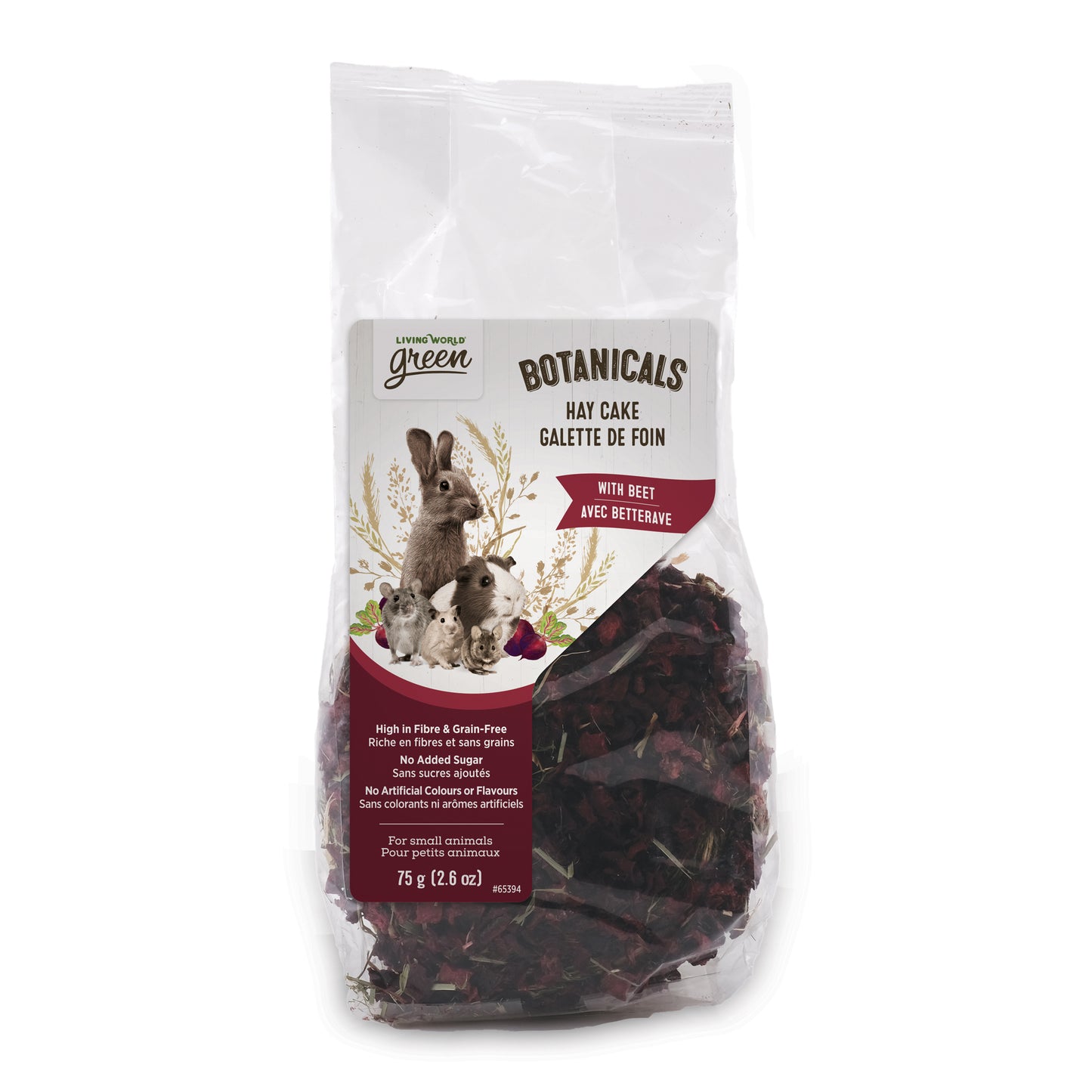 Galette de foin Botanicals Living World Green, betterave, 75 g (2,6 oz)
