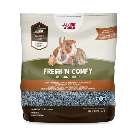 Litière Fresh ’N Comfy Living World, bleue, 50 L (3 050 po3)