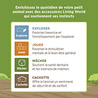 Cachette comestible Living World, Maisonnette, brune, 230 g