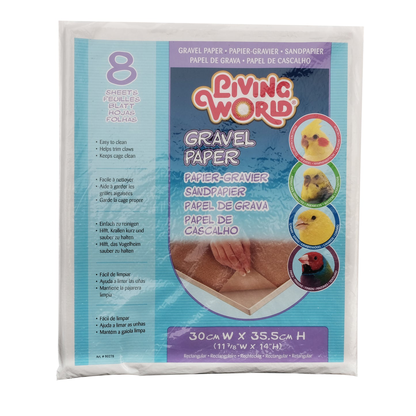 Papier-gravier Living World, petit, 30,5 x 35,5 cm, paquet de 8