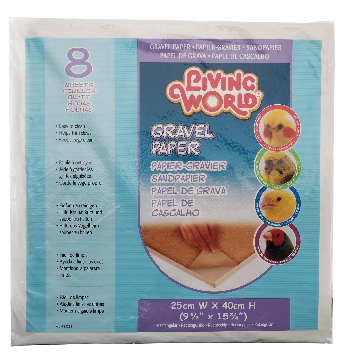 Papier-gravier Living World, moyen, paquet de 8,25 x 40 cm (9,5 x 15,75 po)