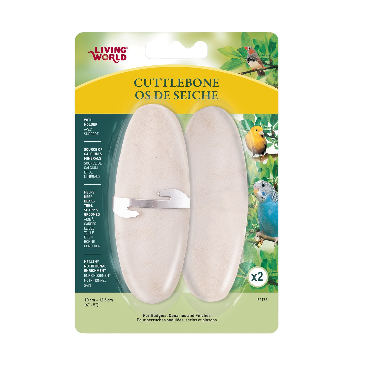 Os de seiche Living World avec attache, petit, 12,5 cm (5 po), paquet de 2