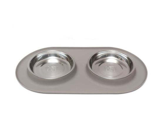 Messy Cats Bol Inox En Silicone Pour Chat, Double