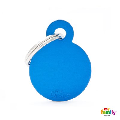 Medaille Small Round Aluminium Blue