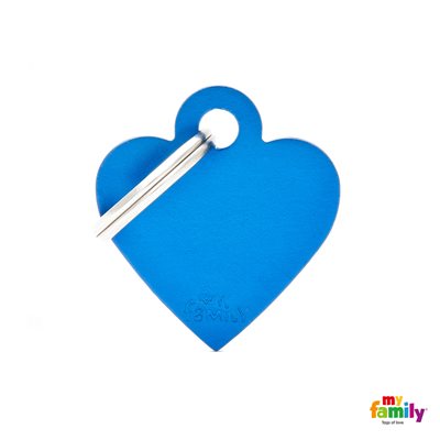 Medaille Small Heart Aluminium Blue