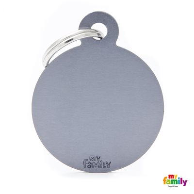 Medaille Big Round Aluminium Grey