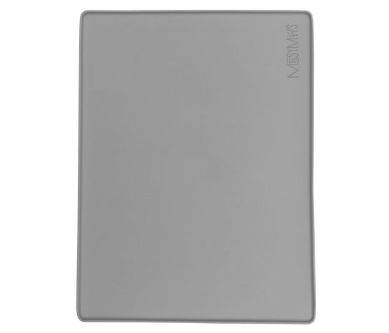 Messy Mutts Tapis En Silicone, Avec Rebords élevés - 16"x12" Gris