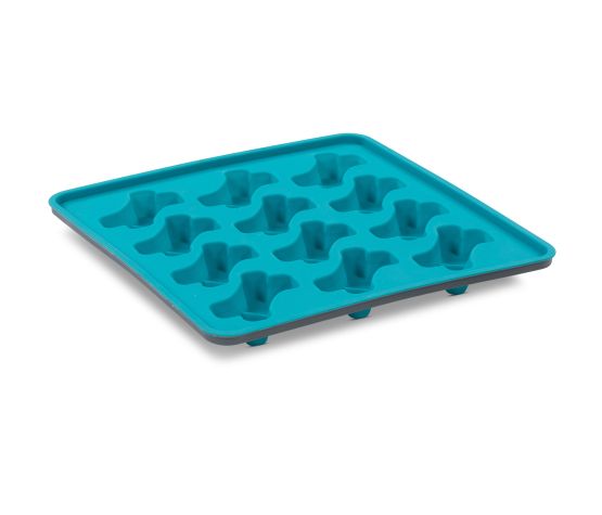 Messy Mutts Moule A Friandises En Silicone 12 Os Bleu