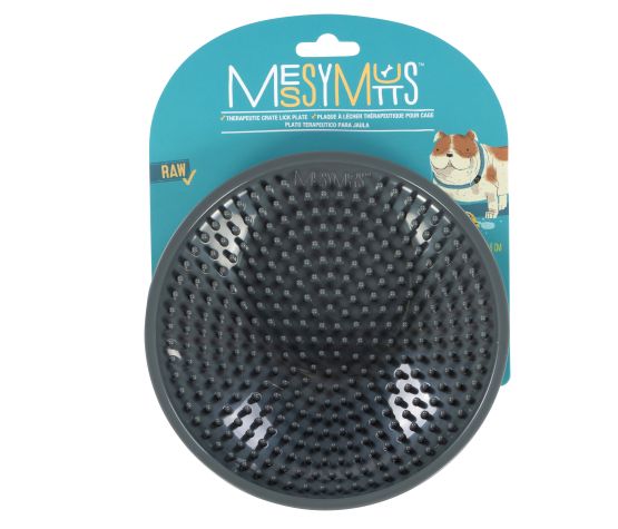 Messy Mutts Bol à Lécher Thérapeutique Pour Cage, 6" - Gris Froid
