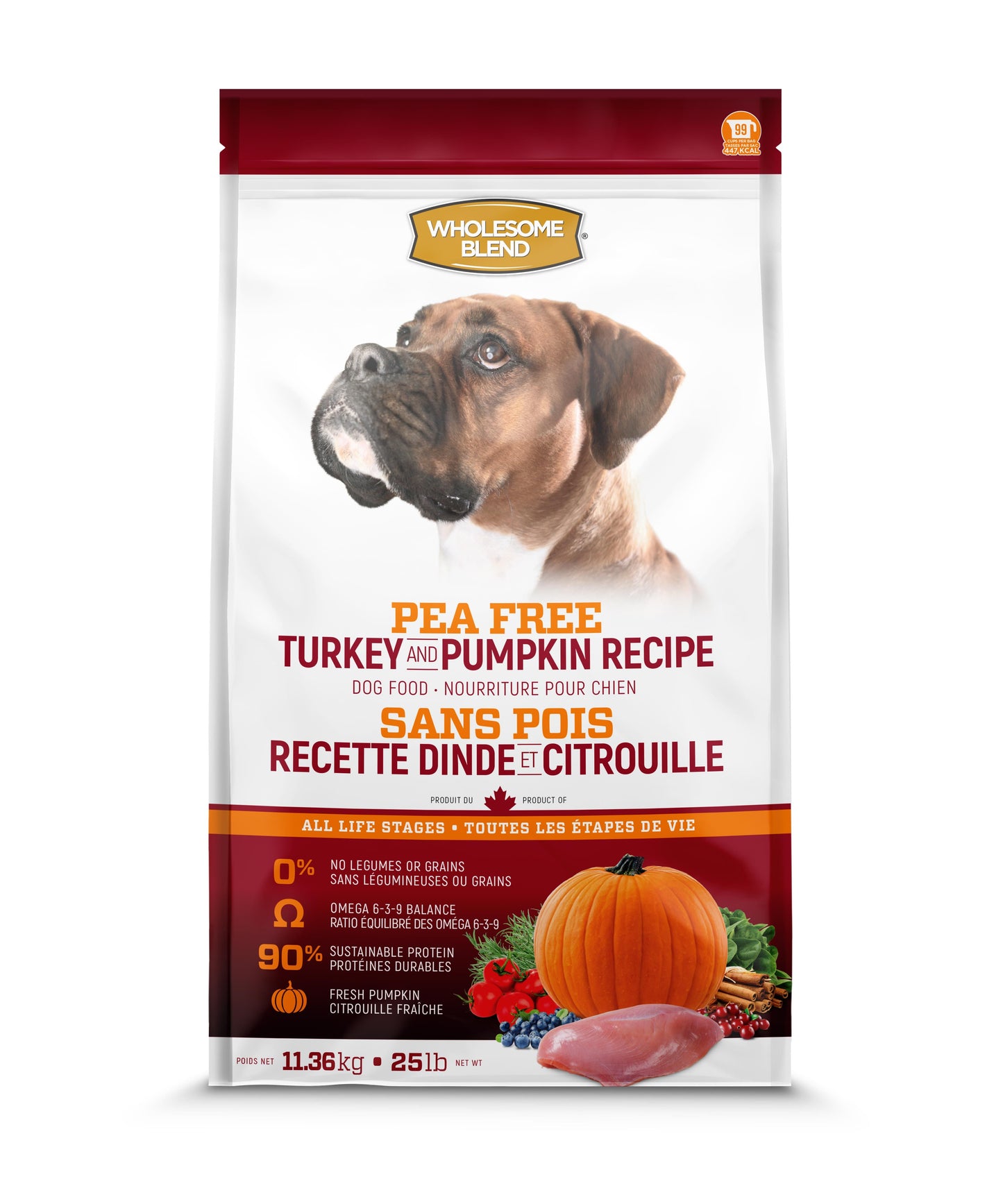 Trouw Nutrition Wholesome Blend Nourriture Pour Chien, Sans Pois, Dinde/citrouille